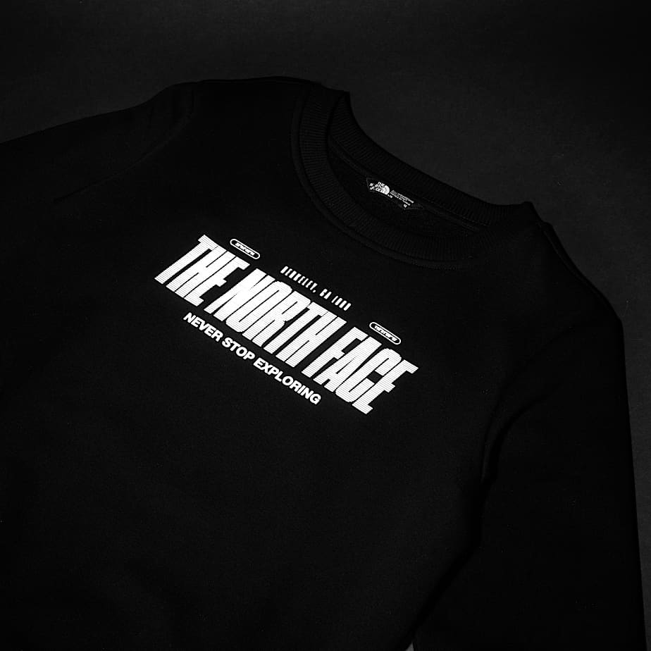 Felpa Reflective Logo Relaxed da ragazzo TNF TNF Black ALT15