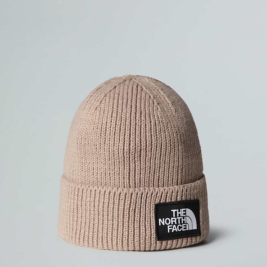 TNF Logo Box Beanie mit Umschlag TNF Mushroom Grey HERO