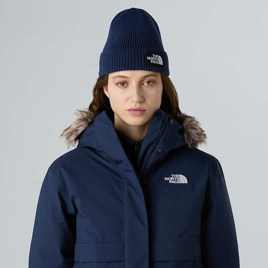 TNF Logo Box-beanie met boord - 3