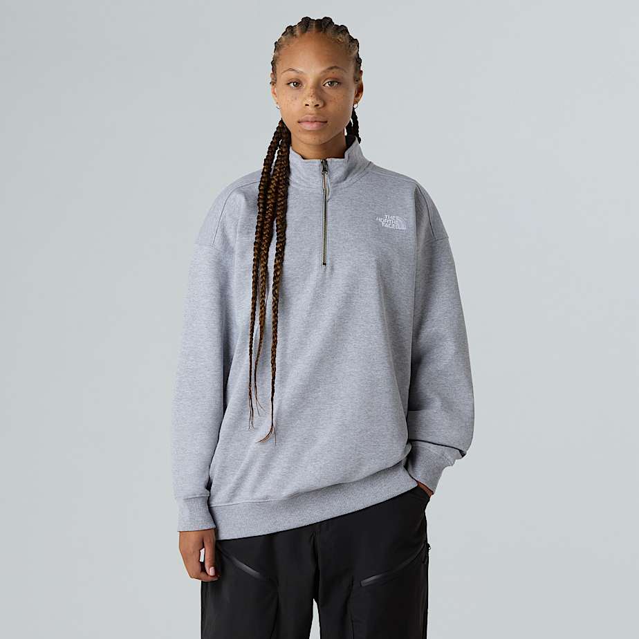 Oversized 14 Zip Sweatshirt Unisex TNF ALT4