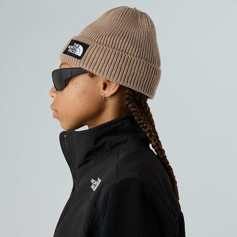 TNF Logo Box Beanie mit Umschlag TNF Mushroom Grey ALT3