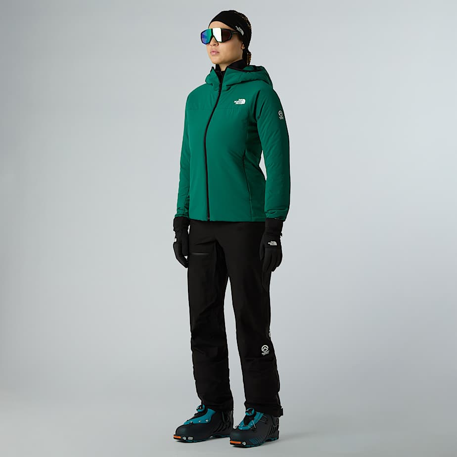 Womens Summit Casaval Hybrid Hooded Midlayer Hoodie TNF Evergreen ALT1