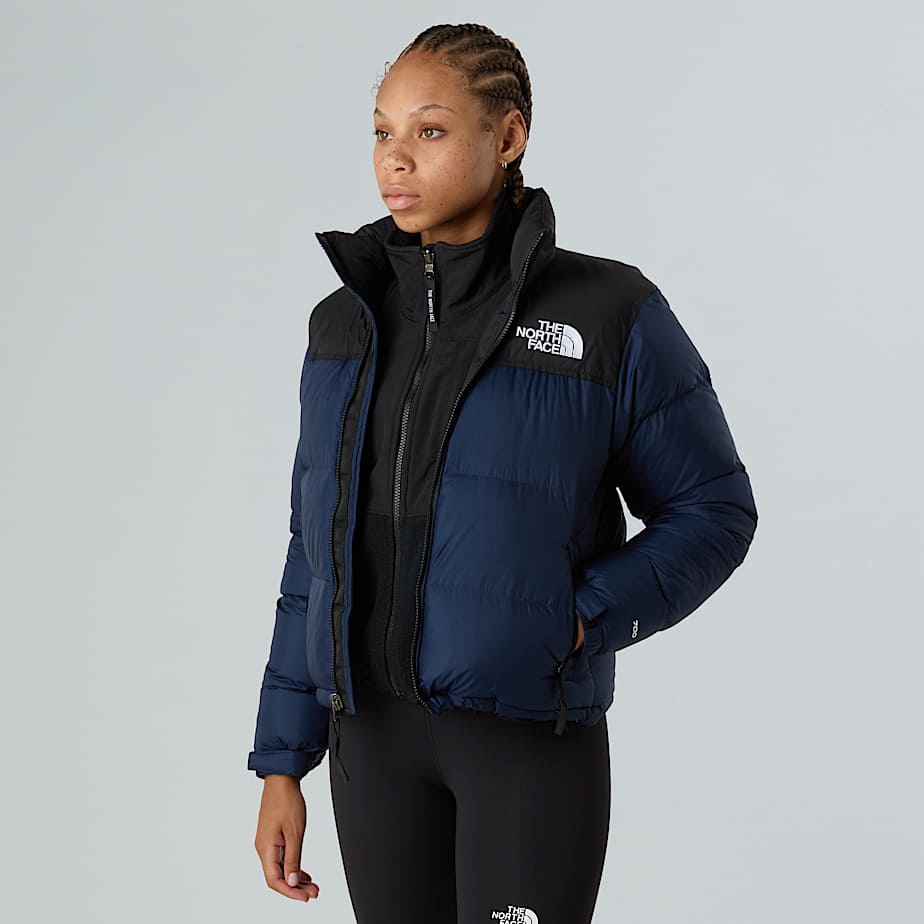Womens 1996 Retro Nuptse Jacket TNF Summit NavyTNF BlackRecycled Down ALT3