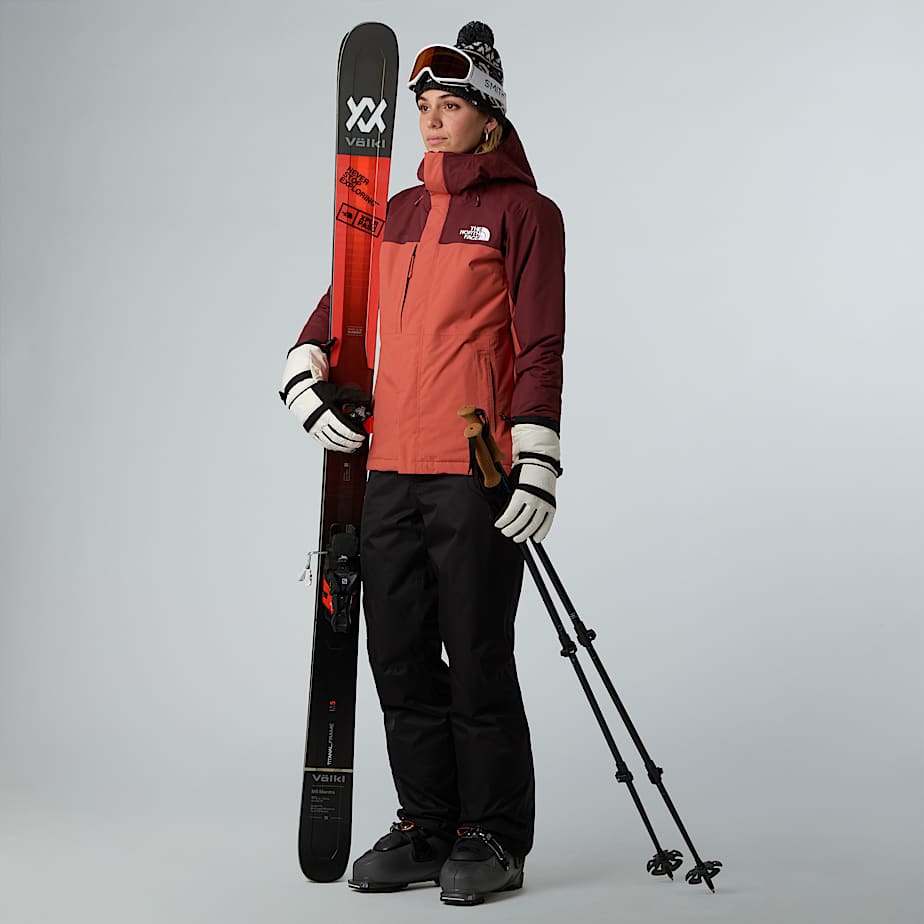 Womens Montana Ski Gloves TNF White Dune ALT5