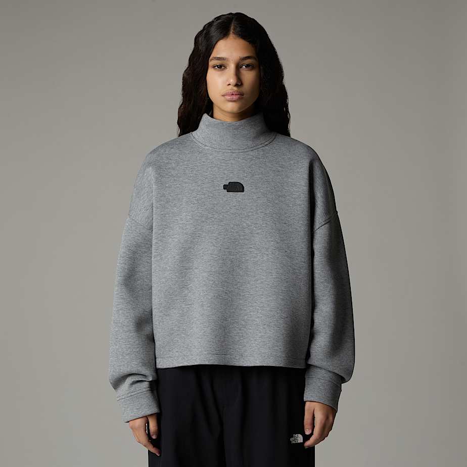 Womens Mock Neck Sweatshirt TNF ALT4