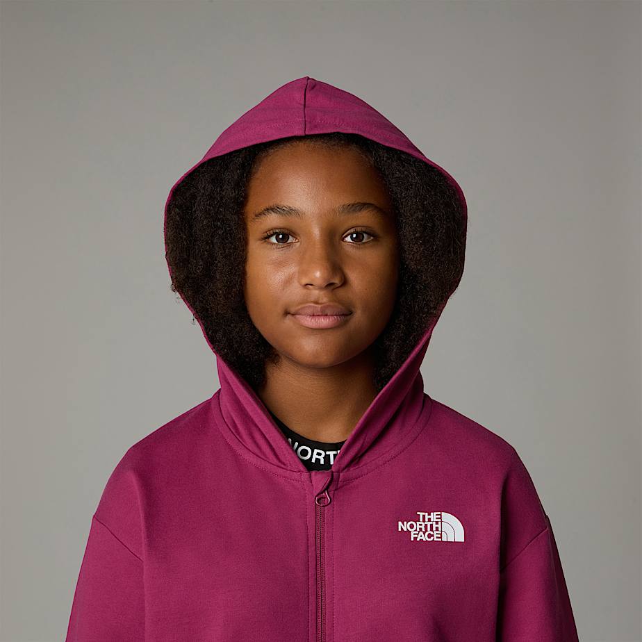 Light Kapuzenpulli mit durchgehendem RV in Oversize fr Mdchen TNF ALT8