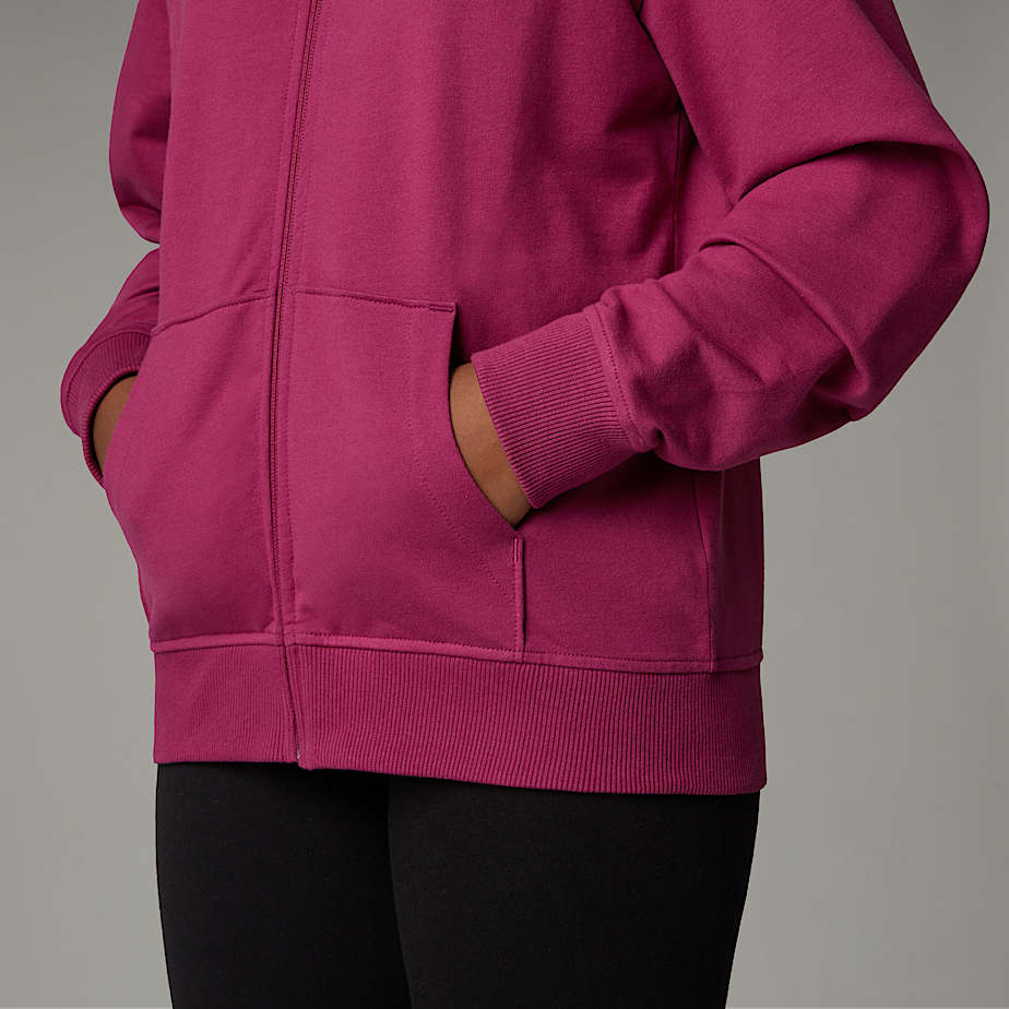 Light Kapuzenpulli mit durchgehendem RV in Oversize fr Mdchen TNF ALT9