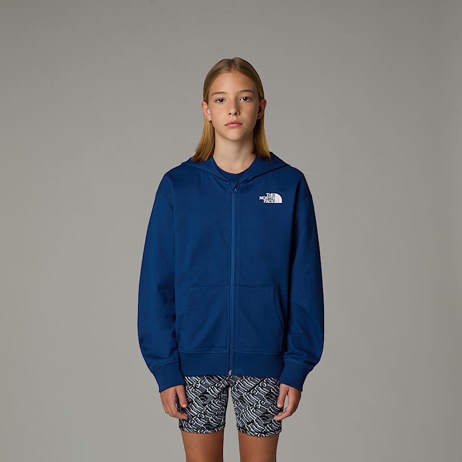 Sweat à capuche zippé léger oversize pour fille - 3