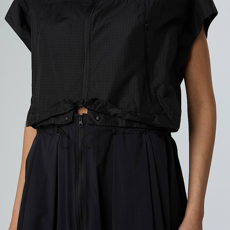 Langgeschnittenes ZipinWindkleid fr Damen TNF ALT10