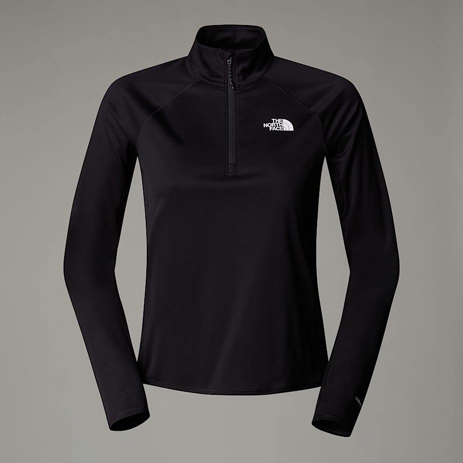 Top de manga comprida com fecho de correr de 14 Sunriser para mulher TNF HERO