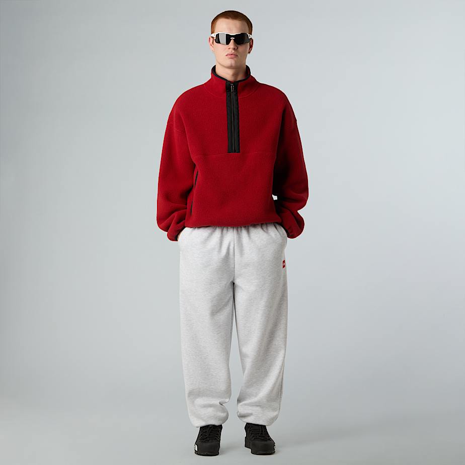 Uniseks Red Boxfleece met halve rits TNF Cardinal Red ALT3