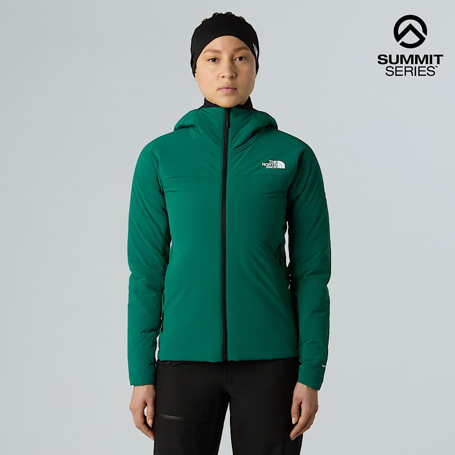 Womens Summit Casaval Hybrid Hooded Midlayer Hoodie TNF Evergreen HERO