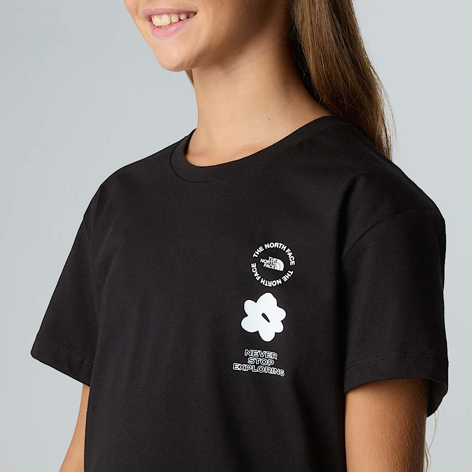 Flower Graphic Relaxed TShirt Girl TNF ALT4