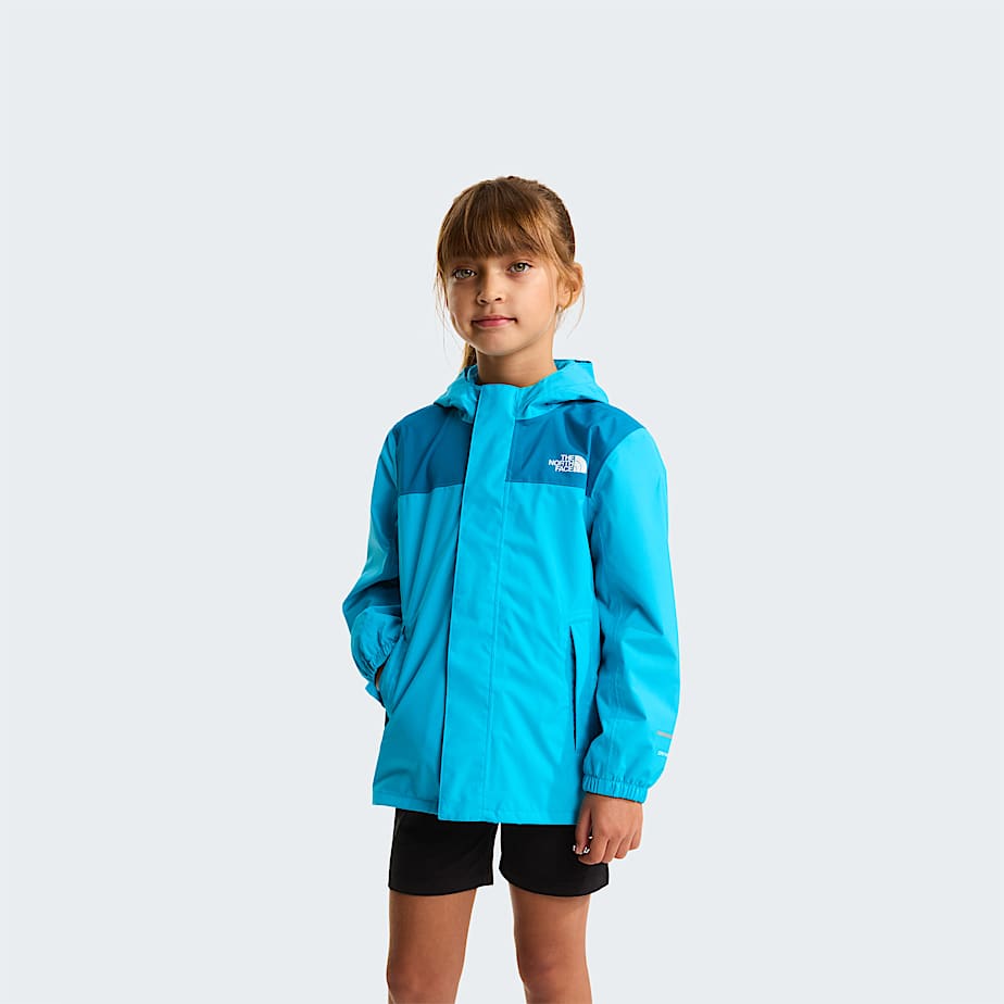 Kids Antora Rain Jacket TNF Meridian BlueDusk Blue ALT10