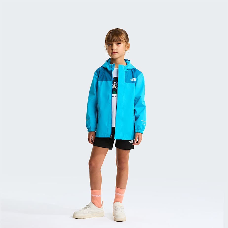 Kids Antora Rain Jacket TNF Meridian BlueDusk Blue ALT11