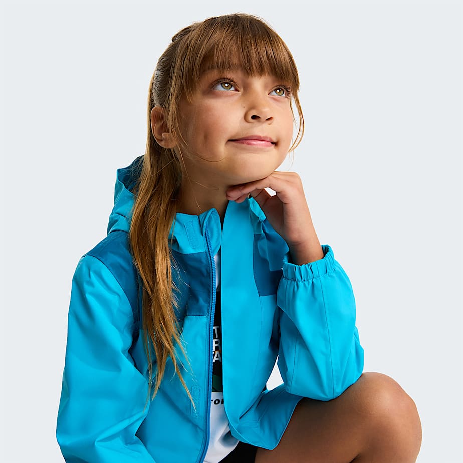 Kids Antora Rain Jacket TNF Meridian BlueDusk Blue ALT15