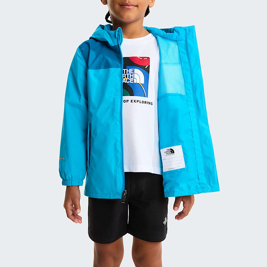 Kids Antora Rain Jacket TNF Meridian BlueDusk Blue ALT7