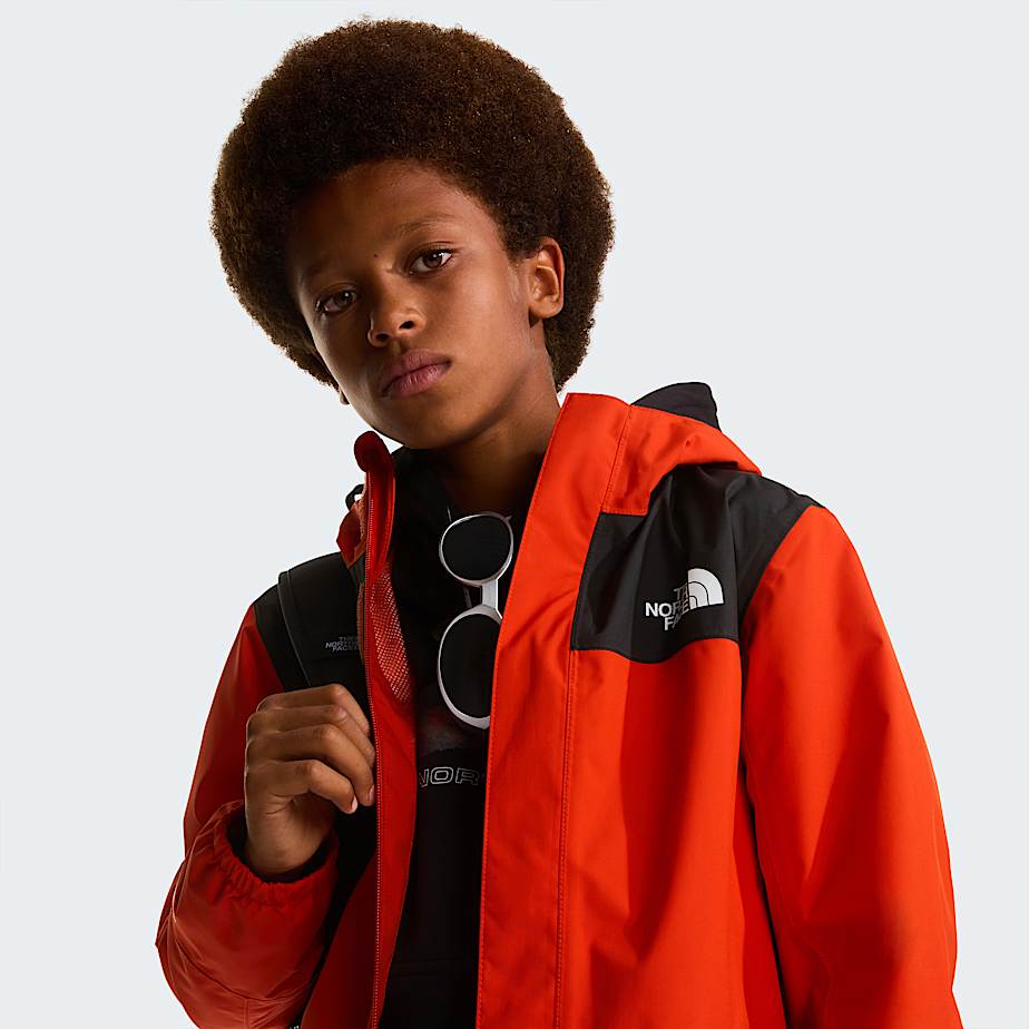 Boys Antora Rain Jacket TNF Lava Red ALT10