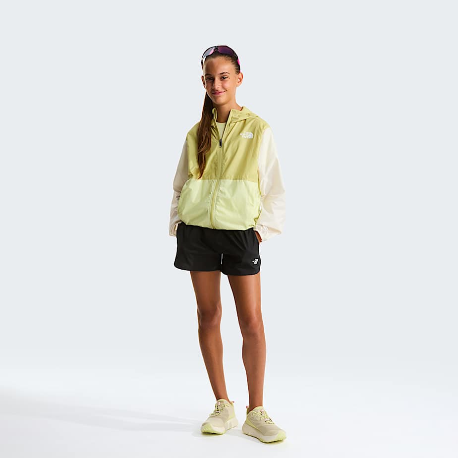 Girls Cyclone Wind Jacket TNF Lemon MistPearWhite Dune ALT1