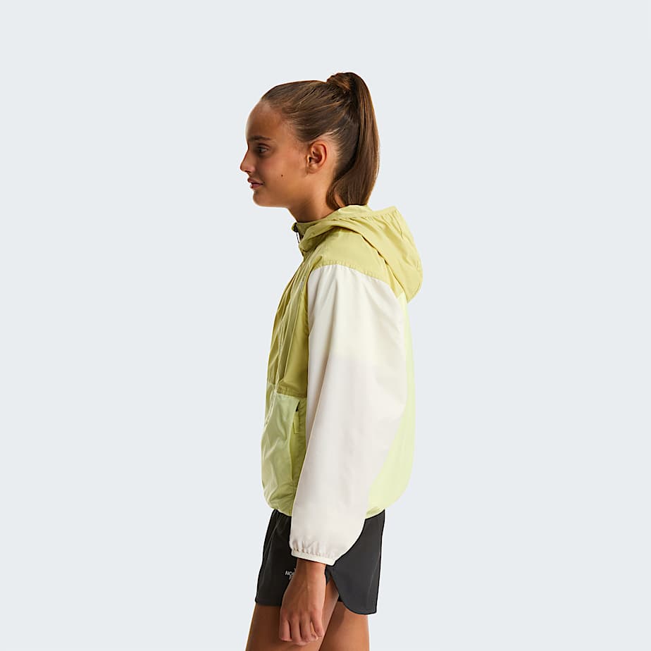 Girls Cyclone Wind Jacket TNF Lemon MistPearWhite Dune ALT3