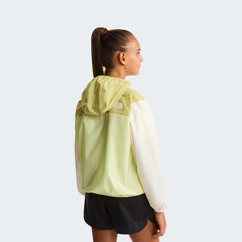 Girls Cyclone Wind Jacket TNF Lemon MistPearWhite Dune ALT4