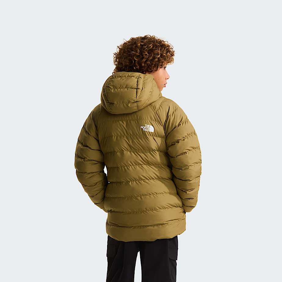 Boys Reversible Perrito Jacket TNF CedarNew Taupe Green ALT3