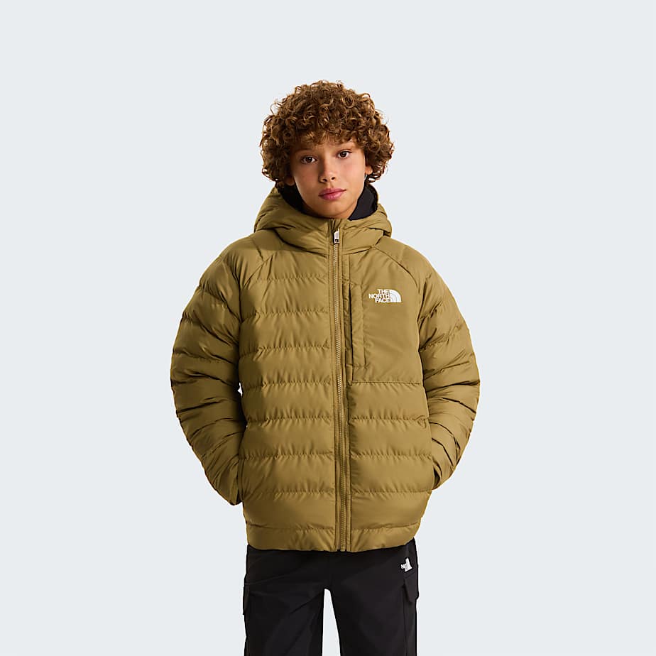 Boys Reversible Perrito Jacket TNF CedarNew Taupe Green HERO