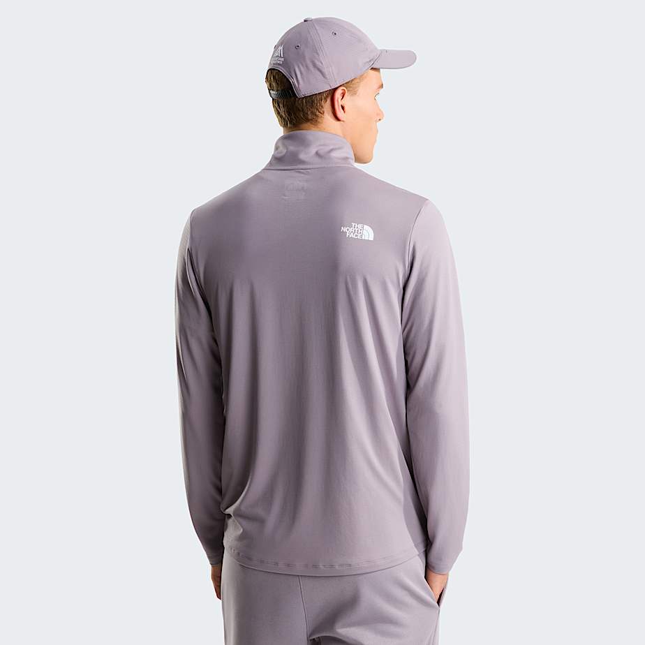 Mens 247 14 Zip LongSleeve TShirt TNF Transcendent Grey ALT3