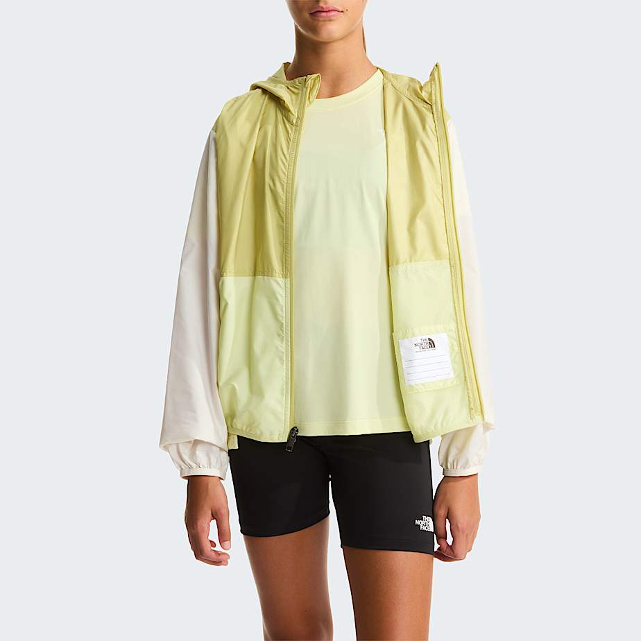 Girls Cyclone Wind Jacket TNF Lemon MistPearWhite Dune ALT7