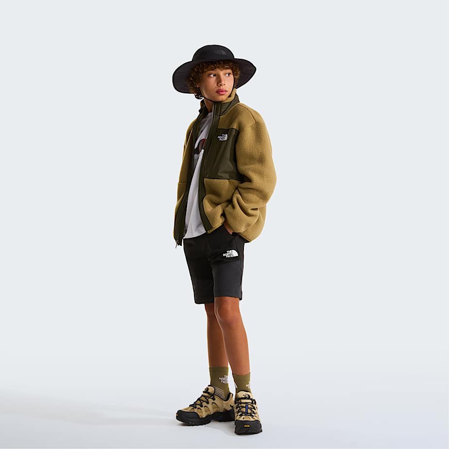 Boys Yumiori FullZip Fleece Jacket TNF CedarNew Taupe Green ALT1