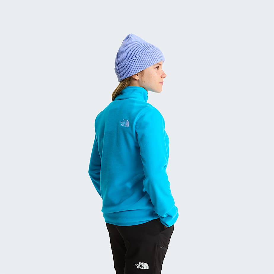 Glacierfleece met kwartrits voor tieners TNF Meridian Blue ALT9