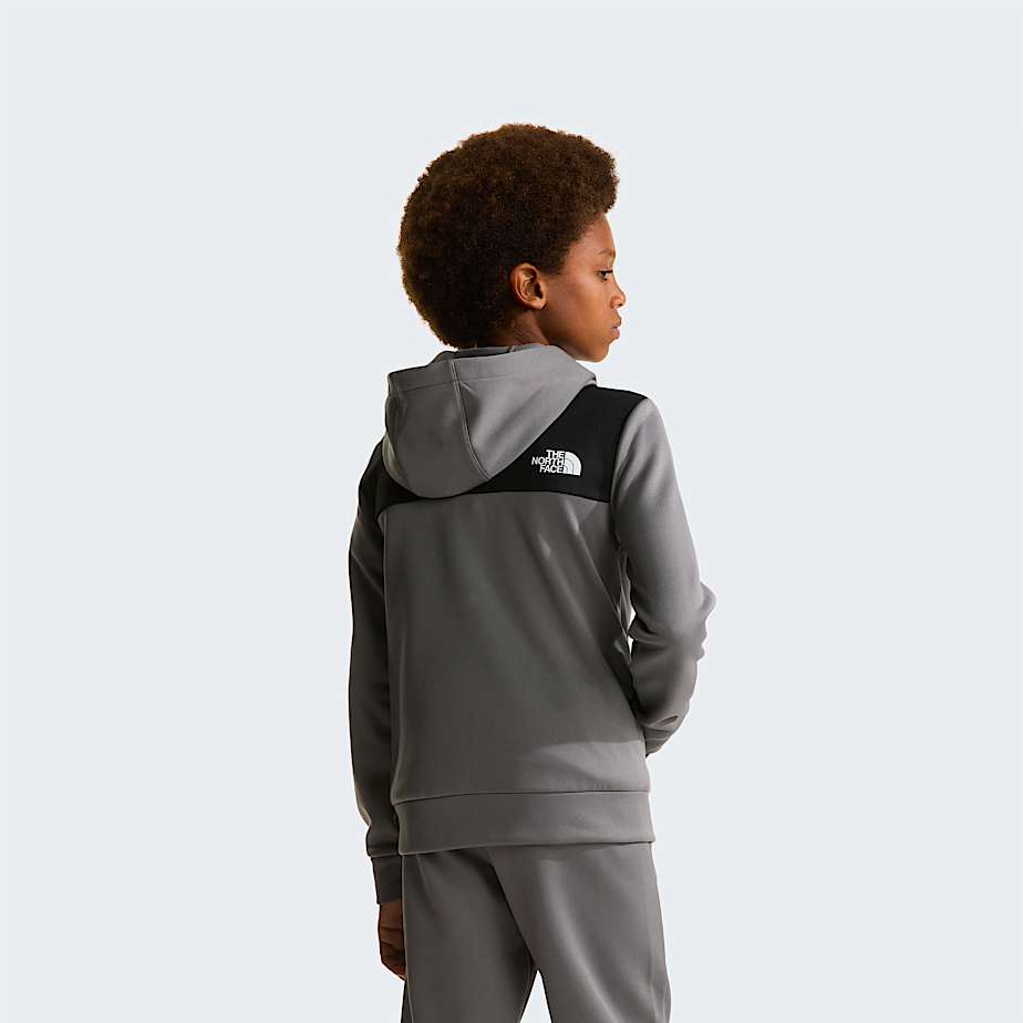 Reaxionhoodie met volledige ritssluiting voor tieners TNF Smoked Pearl ALT3