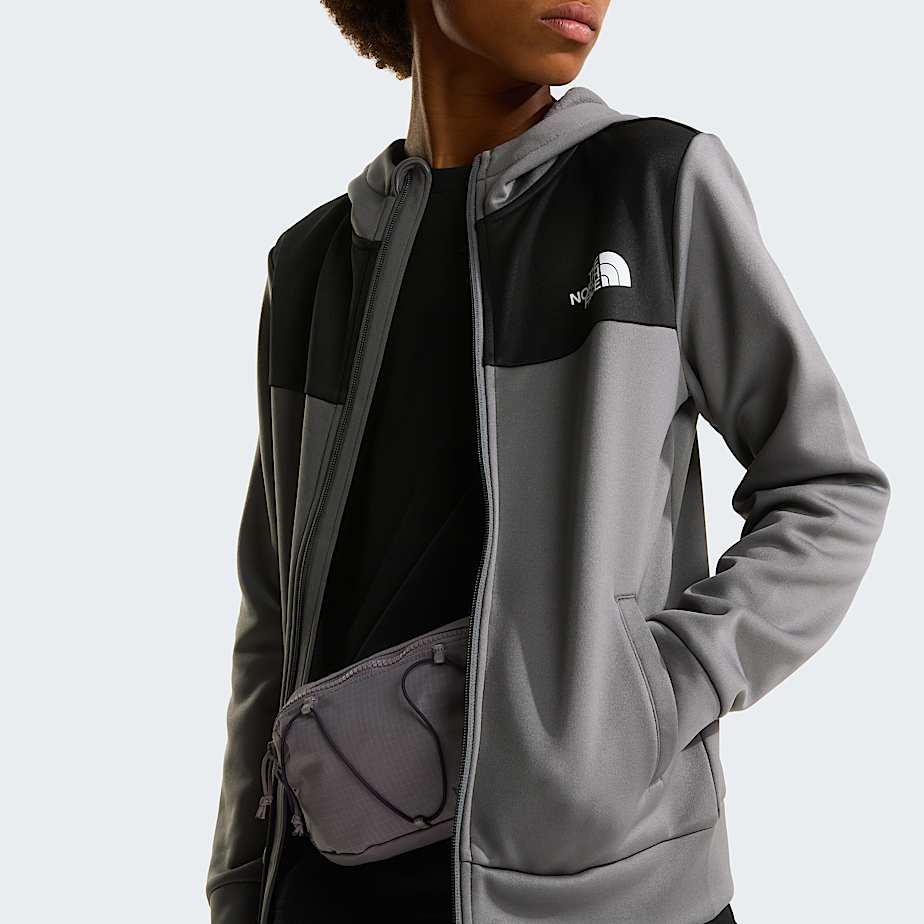 Reaxionhoodie met volledige ritssluiting voor tieners TNF Smoked Pearl ALT7