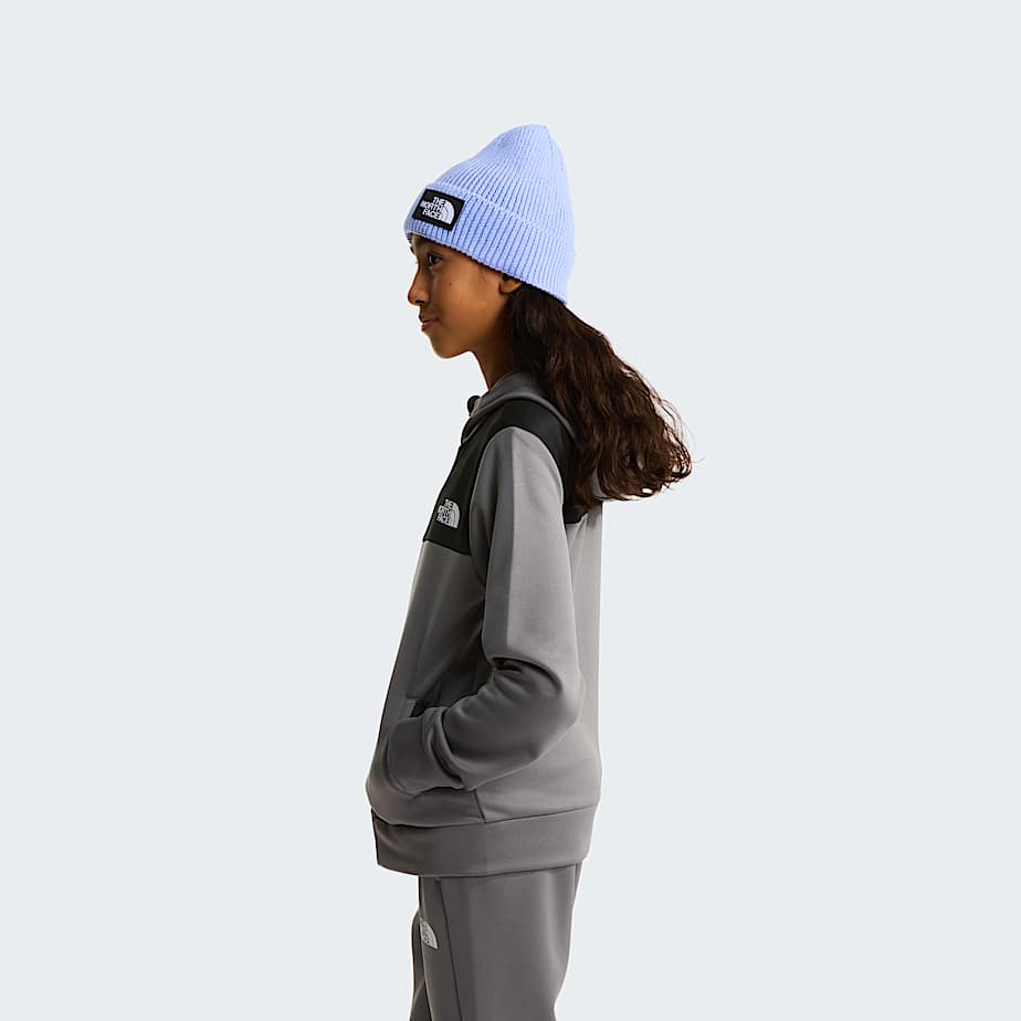 Reaxionhoodie met volledige ritssluiting voor tieners TNF Smoked Pearl ALT9