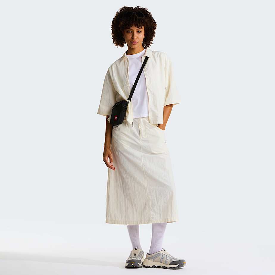 Womens Red Box Nylon Belted Skirt TNF ALT1