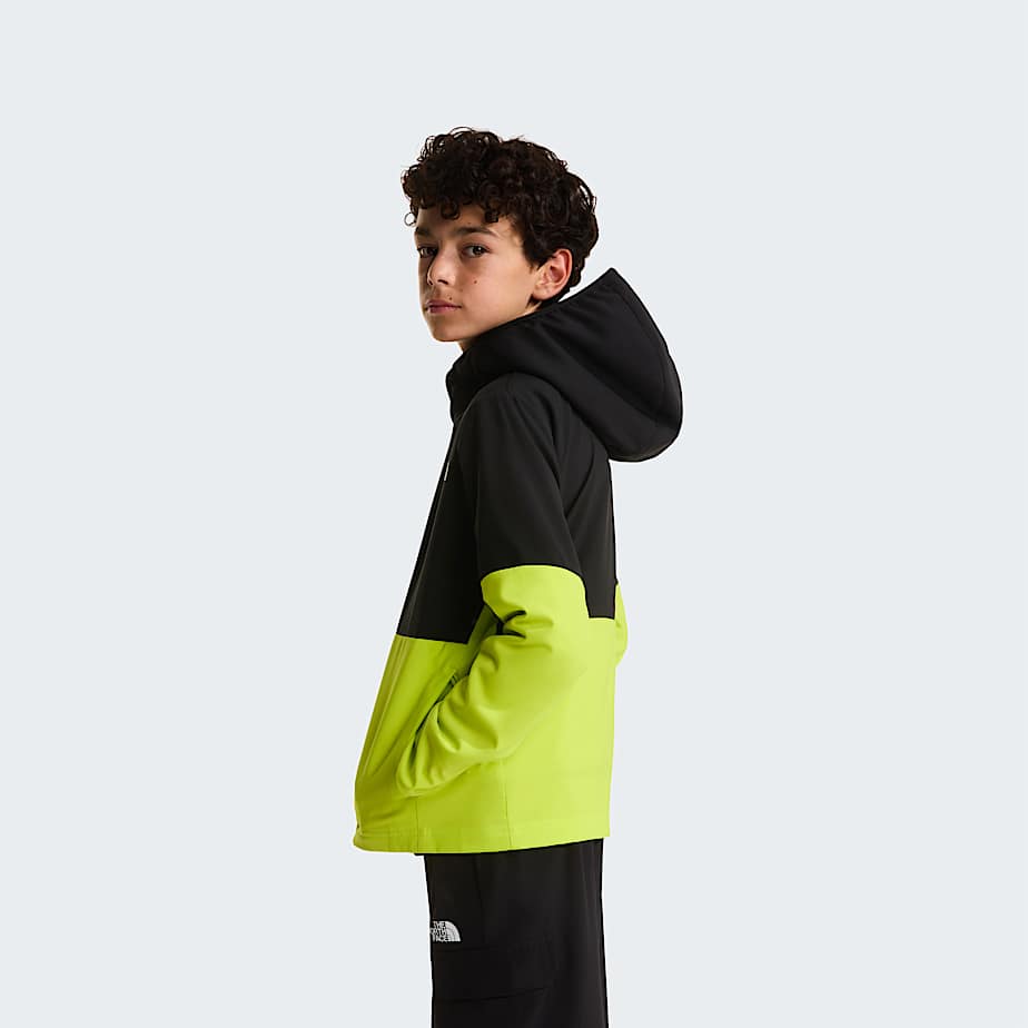 Boys On The Trail FullZip Hooded Jacket TNF TNF BlackFizz LimeSilver Reflective ALT2
