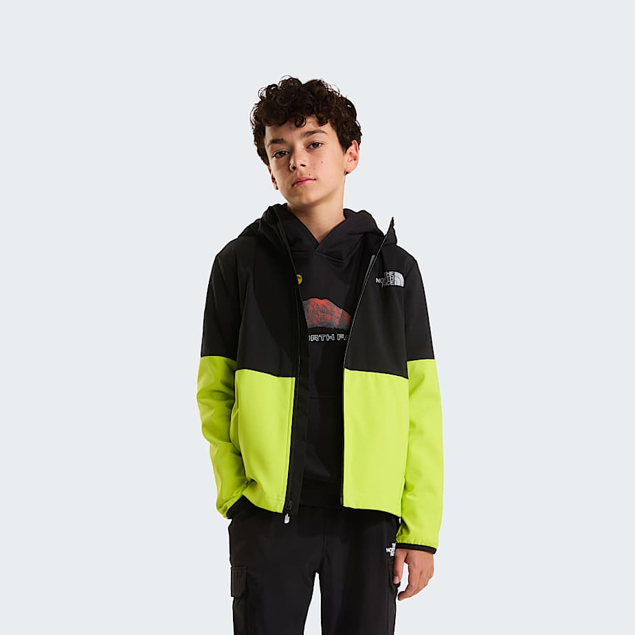 Boys On The Trail FullZip Hooded Jacket TNF TNF BlackFizz LimeSilver Reflective ALT4