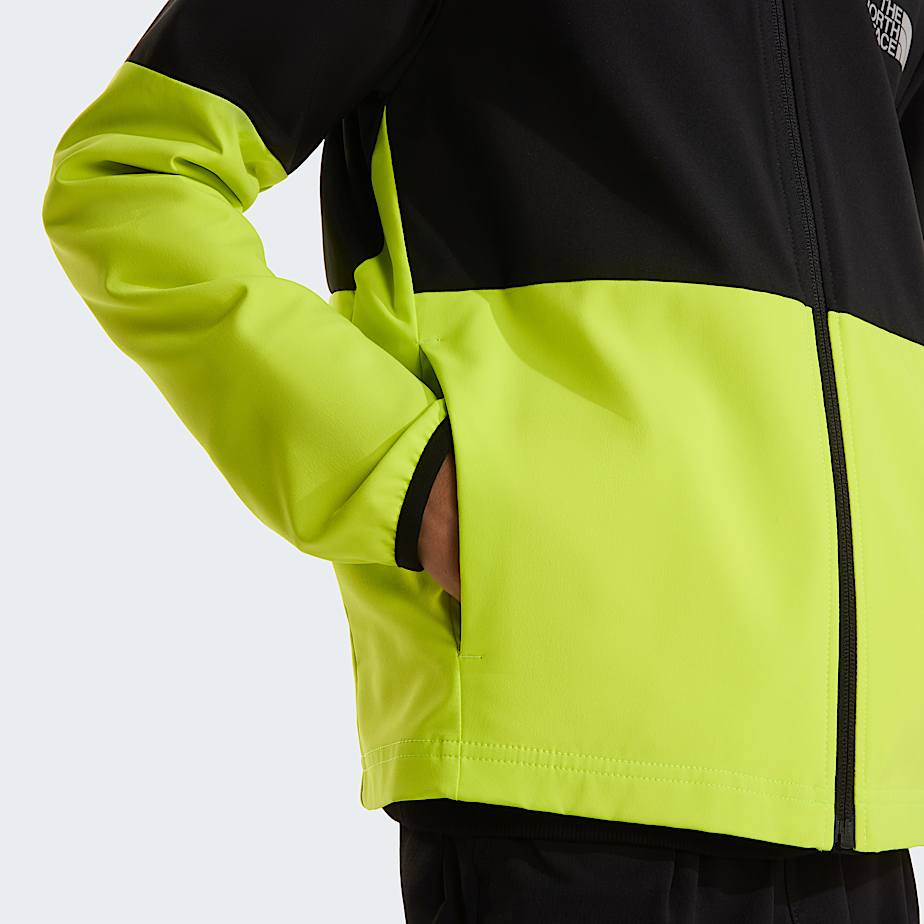 Boys On The Trail FullZip Hooded Jacket TNF TNF BlackFizz LimeSilver Reflective ALT6