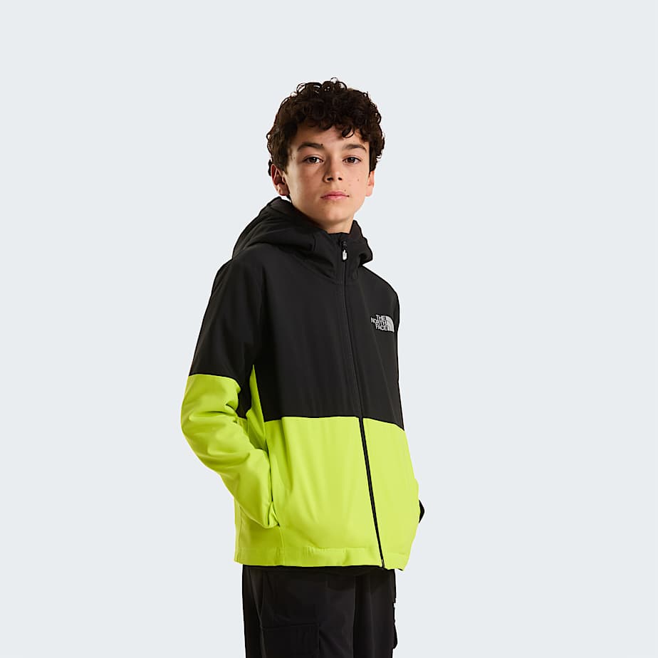 Boys On The Trail FullZip Hooded Jacket TNF TNF BlackFizz LimeSilver Reflective HERO