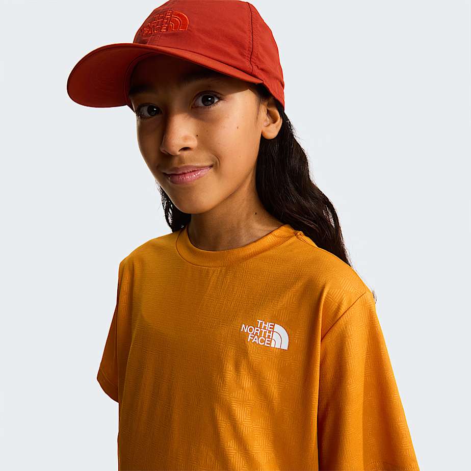 Teens 247 Pentadome Embossed TShirt TNF Dust Orange ALT10