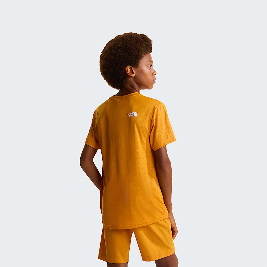 Teens 247 Pentadome Embossed TShirt TNF Dust Orange ALT3