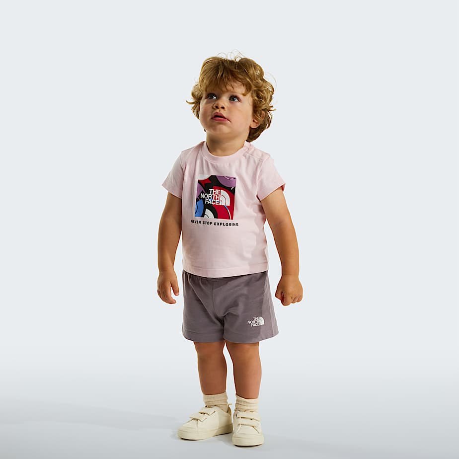 Baby NSE Box Play Regular Shorts Set TNF Pale BlossomTranscendent Grey HERO