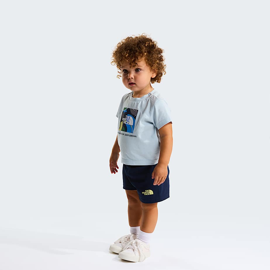 Baby NSE Box Play Regular Shorts Set TNF Polar HazeSummit Navy ALT11