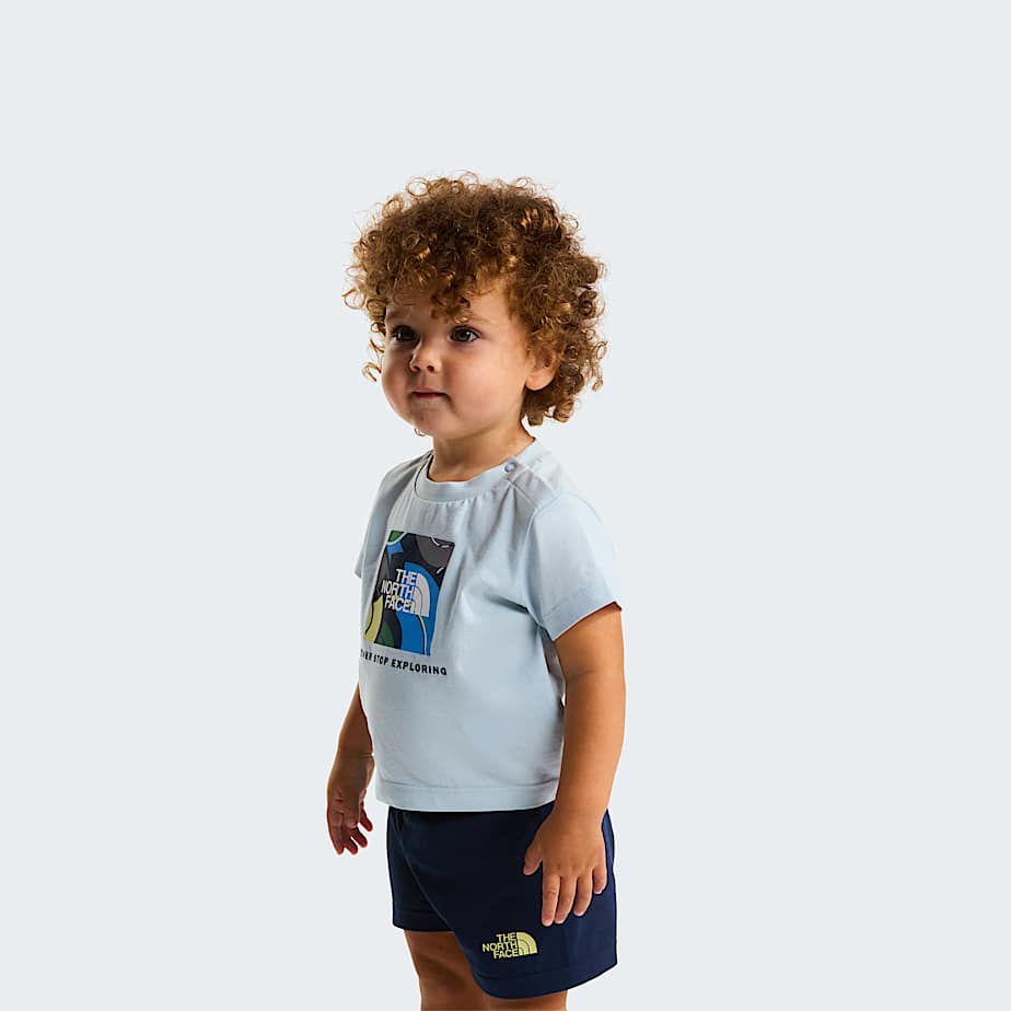 Baby NSE Box Play Regular Shorts Set TNF Polar HazeSummit Navy ALT13