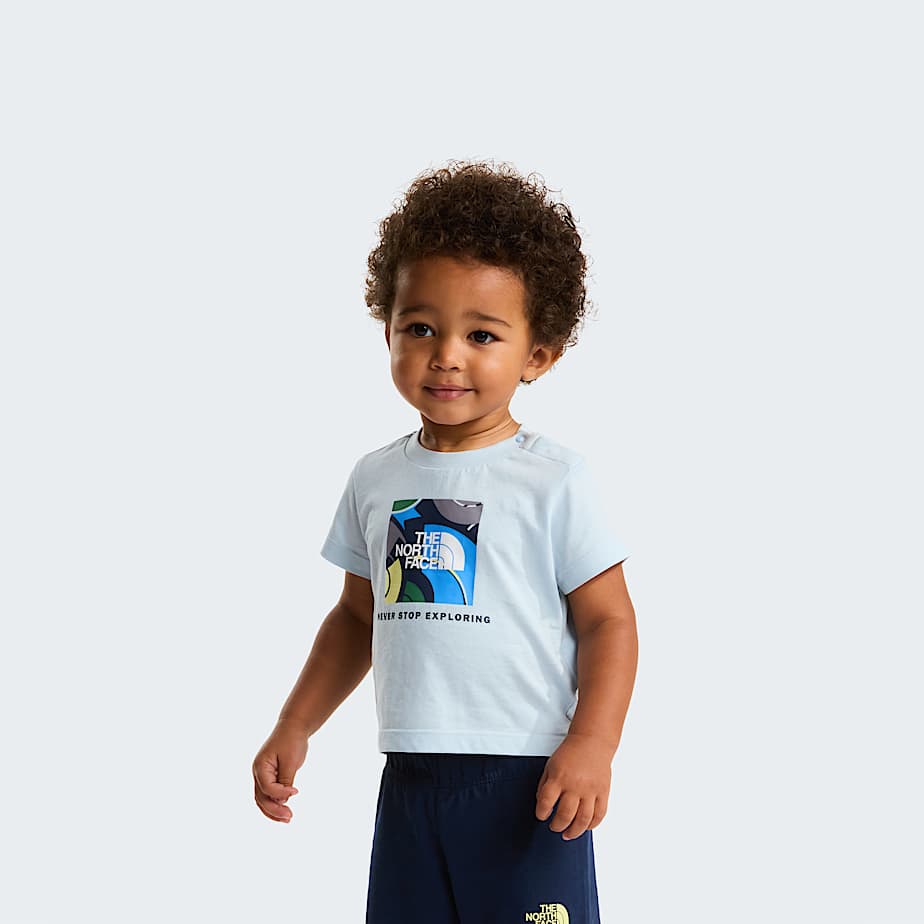 Baby NSE Box Play Regular Shorts Set TNF Polar HazeSummit Navy ALT2
