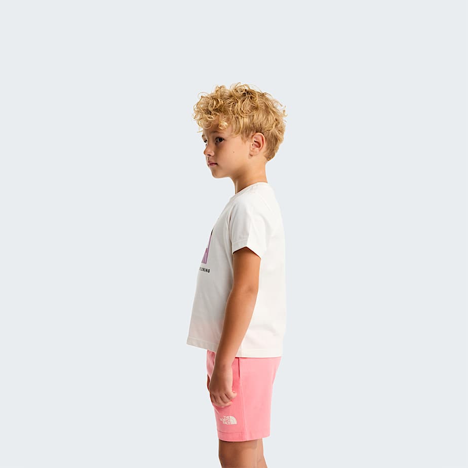 Kids NSE Box Play Regular Shorts Set TNF White DuneCoral Crush ALT12