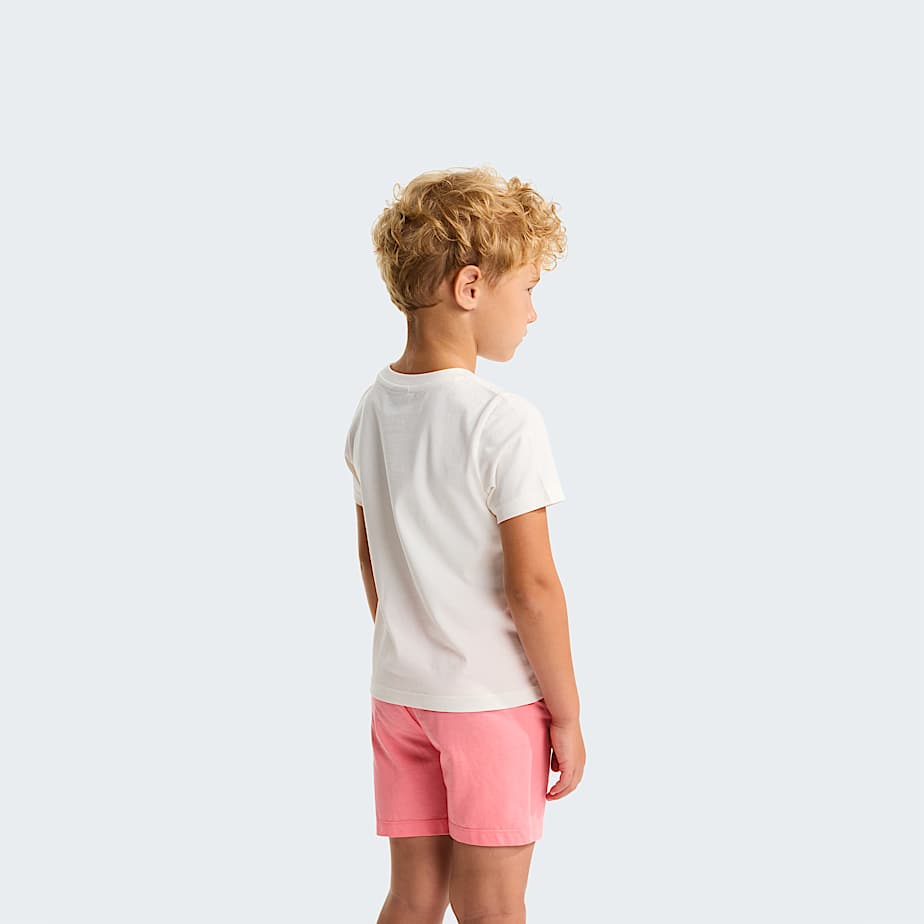 Kids NSE Box Play Regular Shorts Set TNF White DuneCoral Crush ALT13