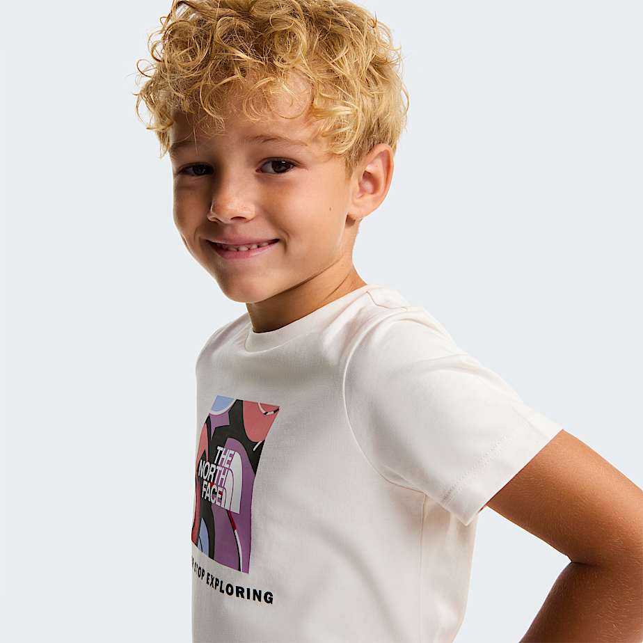 Kids NSE Box Play Regular Shorts Set TNF White DuneCoral Crush ALT22