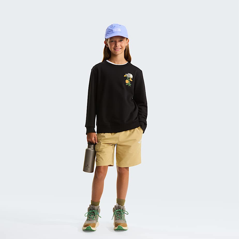 Girls Flora Relaxed Sweatshirt TNF TNF Black ALT1