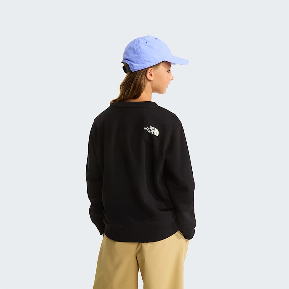 Girls Flora Relaxed Sweatshirt TNF TNF Black ALT3